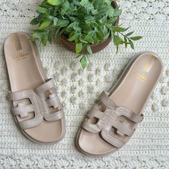 SAM EDELMAN Women's Size 9 Valeri Slide Sandal Shoes French Oak Crocodile Casual - Picture 10 of 11